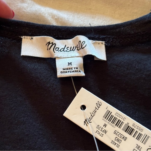 NWT Madewell Black Softfade Cotton CoverUp Tank Dress, Medium, Vacation Beach - Picture 6 of 10